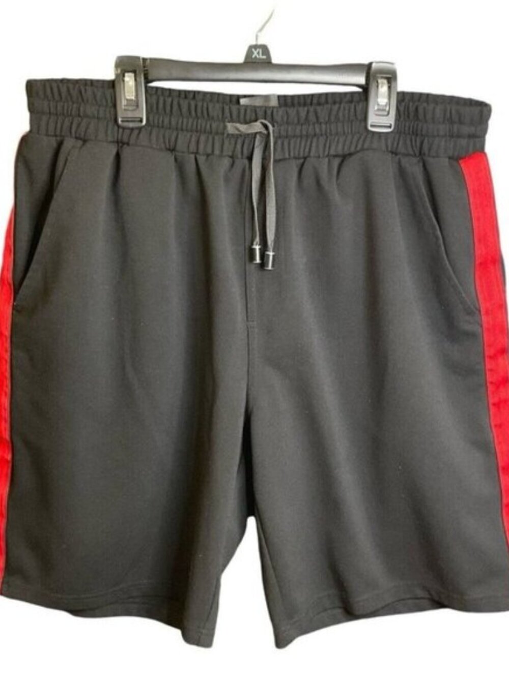 The Upside Men's Shorts Black Red Stripe Size 34/M Gym Running Active gym sporty